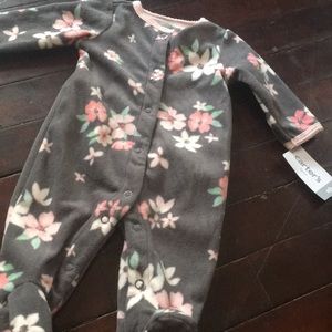 floral newborn baby footie